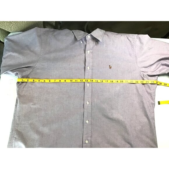 RALPH LAUREN MENS PURPLE CLASSIC FIT COTTON LONG SLEEVE BUTTON DOWN SHIRT SZ XXL - Picture 6 of 7